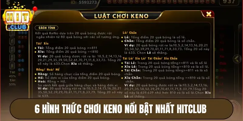 6 hình thức chơi keno nổi bật nhất Hitclub