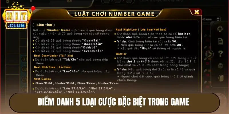 Điểm danh 5 loại cược đặc biệt trong game