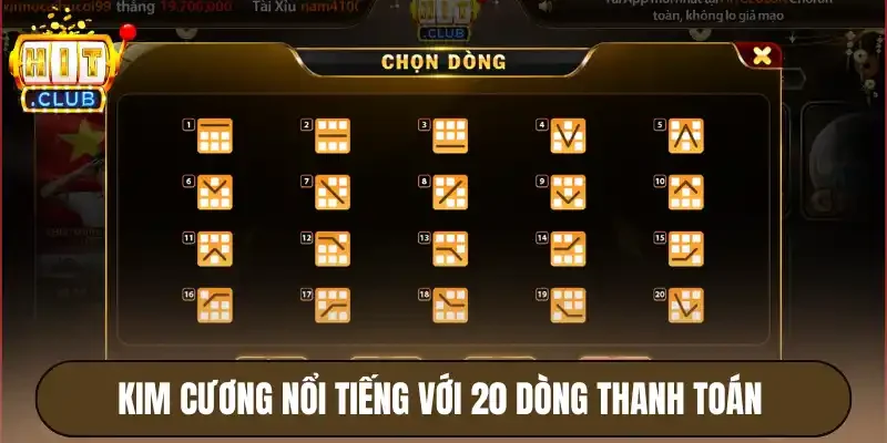 Kim cương nổi tiếng với 20 dòng thanh toán