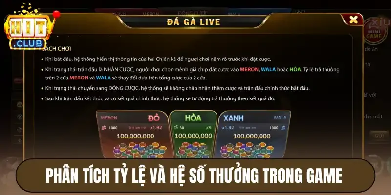 Phân tích tỷ lệ và hệ số thưởng trong game